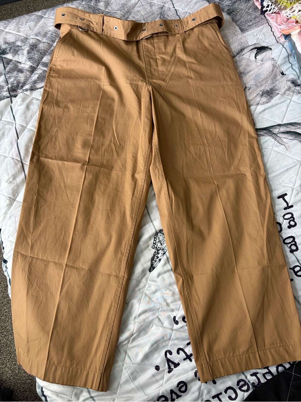 Burberry Straight Leg Pants in Camel with COA